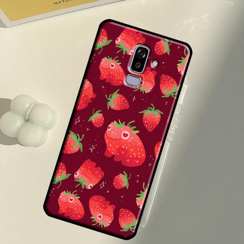 Cute Strawberry Case For Samsung Galaxy J8 A7 A9 A6 A8 2018 A3 A5 J1 2016 J3 J5 J7 2017 J6 J4 Plus Coque