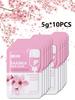 50pcs Sakura Face Mask, Apply Mud Mask, Cleanse, Control Oil, Moisturize & Soothe, Brighten Complexi