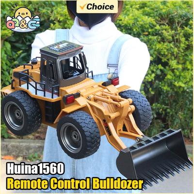 HUINA 1560 1/18 Buldozer RC Model Tractor din Aliaj 2.4G RC Șenile Mașini Controlate prin Radio Camioane Mașină de Construcții Jucării Cadouri pentru Băieți