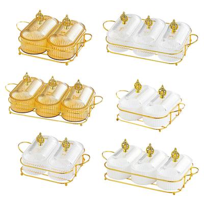 Candy Bowl Appetizer Serving Tray Snack Dishes Divided Platter Fruit Container With Lids