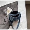 Retro Minimalistische Mehrfachtaschen Bestickte Denim Umhängetasche (2025)