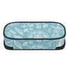 Pencil Pouch Large Capacity 300D Polyester Easy Open Zipper with Main Compartment Mesh Pocket and Pen Slots for Classroom Use