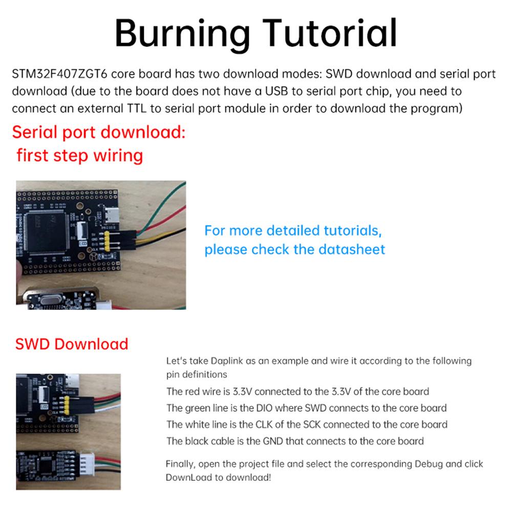 STM32F103ZET6 STM32F407ZGT6 Chip Scheda di Sviluppo Core STM32 Modulo Scheda di Apprendimento Sistema STM32 Con Interfaccia SPI Scheda TF