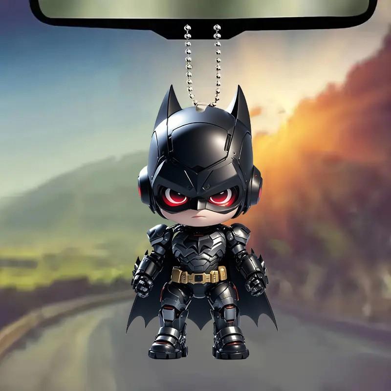 Süßer Cartoon-Batman-Muster-Acryl-Anhänger für die Innendekoration von Fahrzeugen