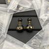 Dica 2025 Rhinestone Earrings: Classic Silver Needle Luxury Niche Design Versatile Studs