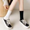 5-Pair Set of Ride Women's Student Socks, Plain Socks