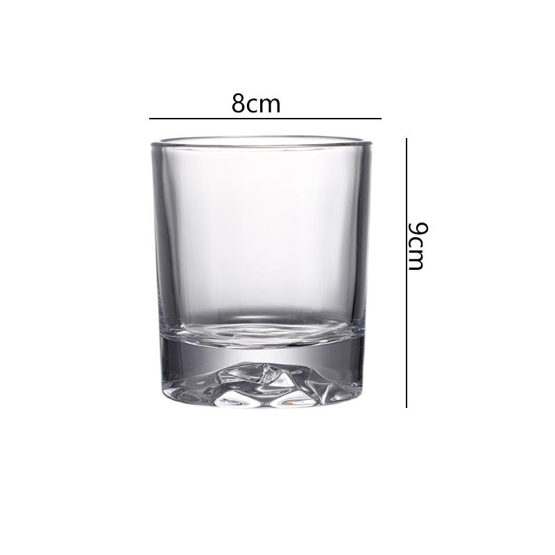 

250ml 2pcs Set Creative Spirits Cup Party Transparent Wine Utensils European Thick Bottomed Whiskey Glass Bar Beer Vodka Mugs 2pcs