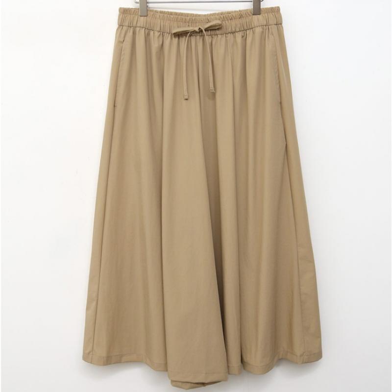 Shop Women S Ribbon waiStband Stretch Wide Skirt pantS Dgb Wpt 4597 Black
