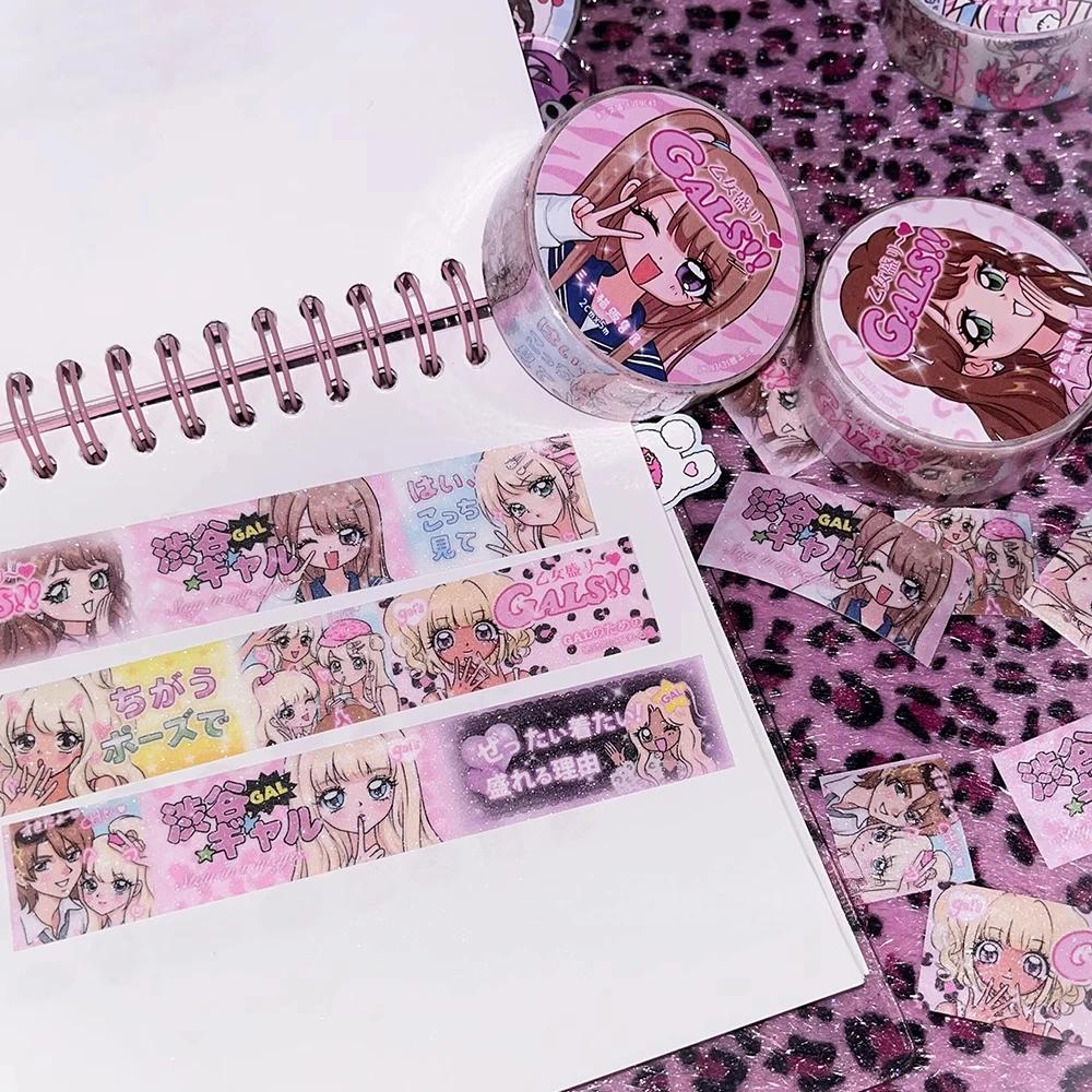 

500cm DIY Gals Shibuya Hottie Vintage Showa Stickers for Craft Supplies Scrapbooking Material Girls Gift
