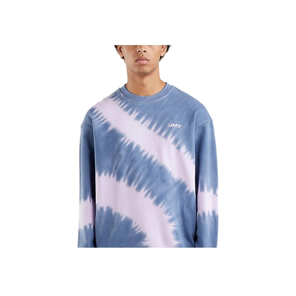 Levis FW22 Color Block Pattern Printed Crew Neck Long Sleeve Sweatshirt Men Sweatshirt Multicolor A1572-0004