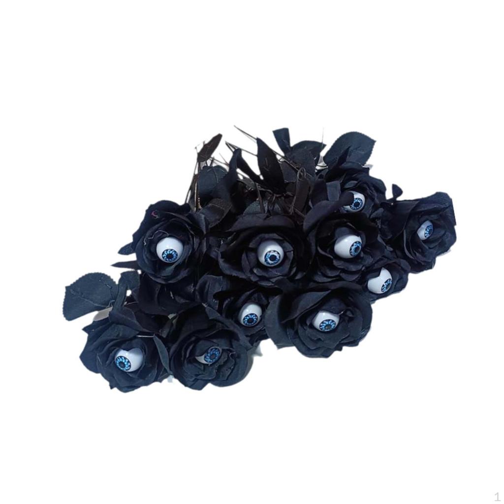 10 Halloween Roses with Eyeballs for Party Decorations And Cosplay