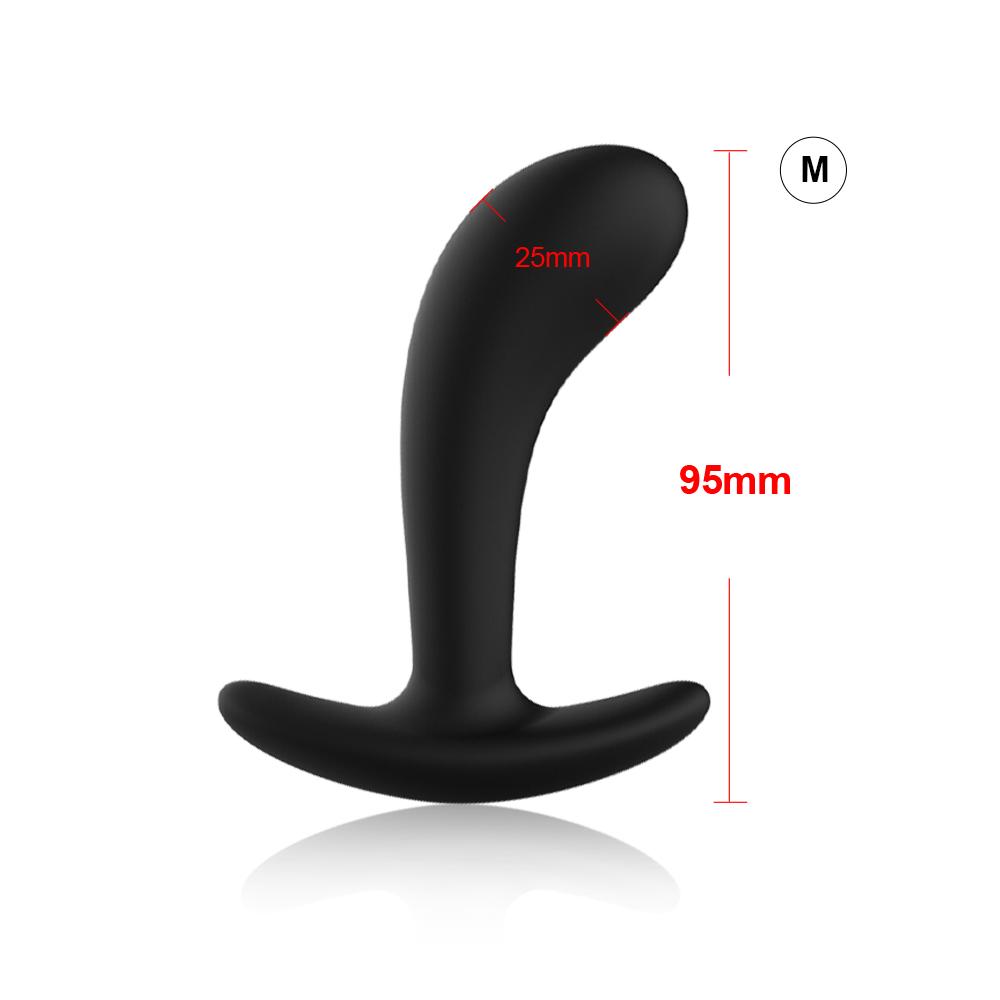 3 Size Silicone Butt Anal Plug Bullet Vibrator Prostate Massager Adult Sex Toys for Men/Women Couples Anal Trainer Buttplug