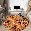 1PC Floral Pattern Chair Carpet for Office Non-Slip, Lightweight, Machine Washable Rug for Office, Sleeping, Room - Holiday Decoryy251009087