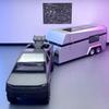 1/32 Tesla Cybertruck Off Road Pickup Trailer Alloy Car Diecast Model Sound and Light Children Toy Fashion Home Furnishings Gifts Boys