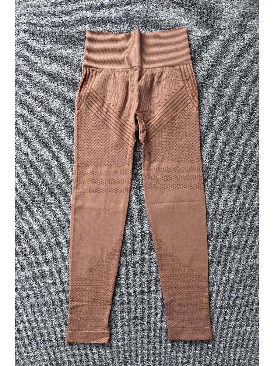 

YX Women s High Waist Seamless Yoga Pants - Fitness & Stretch Knit with Peach Lift Design XL кавовий