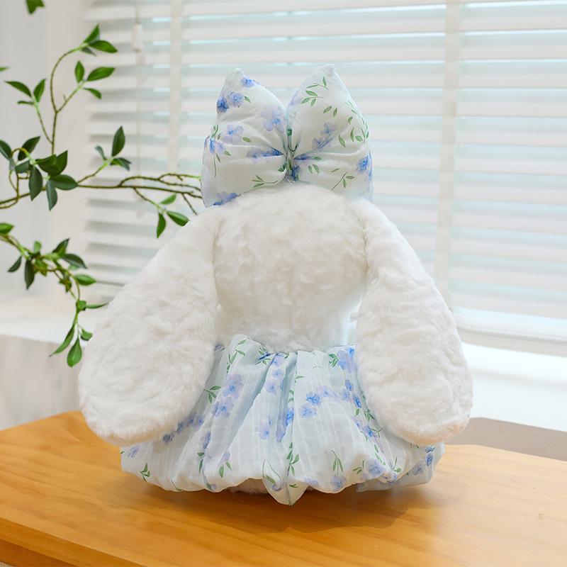 Tulip Flowers Gauze Skirt Rabbit Plush Toy Girls Birthday Gift Video Game City Redeems Looping Rabbit Dolls