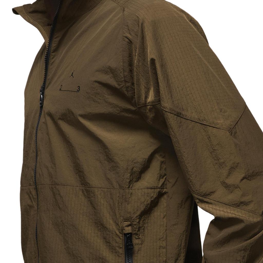 Jordan Jackets Men's Light Olive Green Stand Collar Moderate Other DQ8073-385
