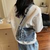 Denim Bag Retro Small Square Bag Women's Shoulder Bag Commuter Crossbody Bag