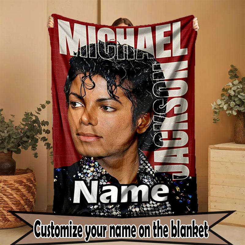 Individuell personalisierte Michael Jackson Print Decke, Heimdekoration, Schlafzimmer, Sofa, Camping, Couch, Geschenke für Geburtstag Weihnachten