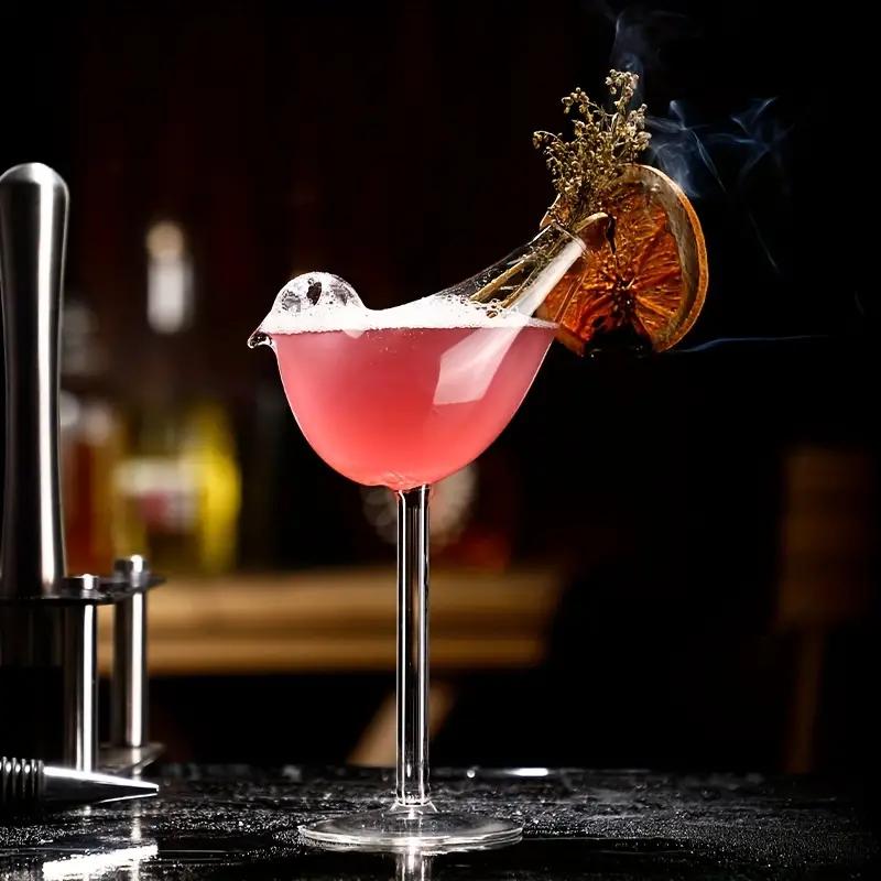 2ks, 6,8oz Birdie sklenice na víno - čiré skleněné poháry pro bar, hospodu, klub, restauraci, domácí použití - kreativní flétny na šampaňské pro letní nápoje
