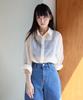 Paul And Alice Oversized Sheer Shirt / Cream