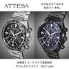 Citizen Atessa Lichtbetriebene Eco Drive Funkuhr Wasserdicht Schwarz Titan Dunkelblau CB5967-66L Herren Schwarz
