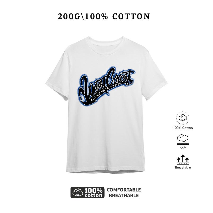 West Coast Street Series Printed American Short Sleeve T-Shirt Couple's Half Sleeve Tops Men's and Women's Street