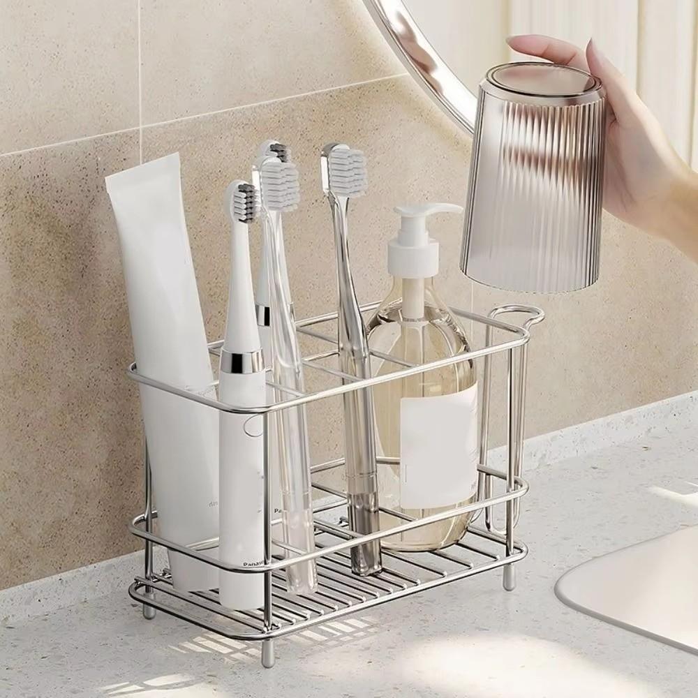 Saving Space Toothbrush Holder Multi-slot Cosmetics Storage Rack New Toothpaste Holder  Bathroom