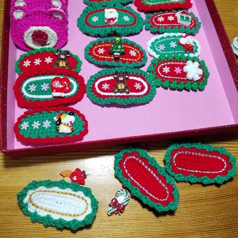 WTEMPO Mixed Color Resin Christmas Ornament Kit Snowman Reindeer, Santa Claus Christmas Tree for DIY Crafts Christmas Holiday Festive Decorations