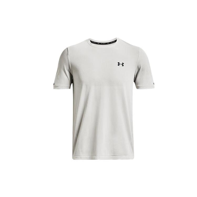 Under Armour RUSH Seamless T Shirt Men's Light Gray 1376781-100
