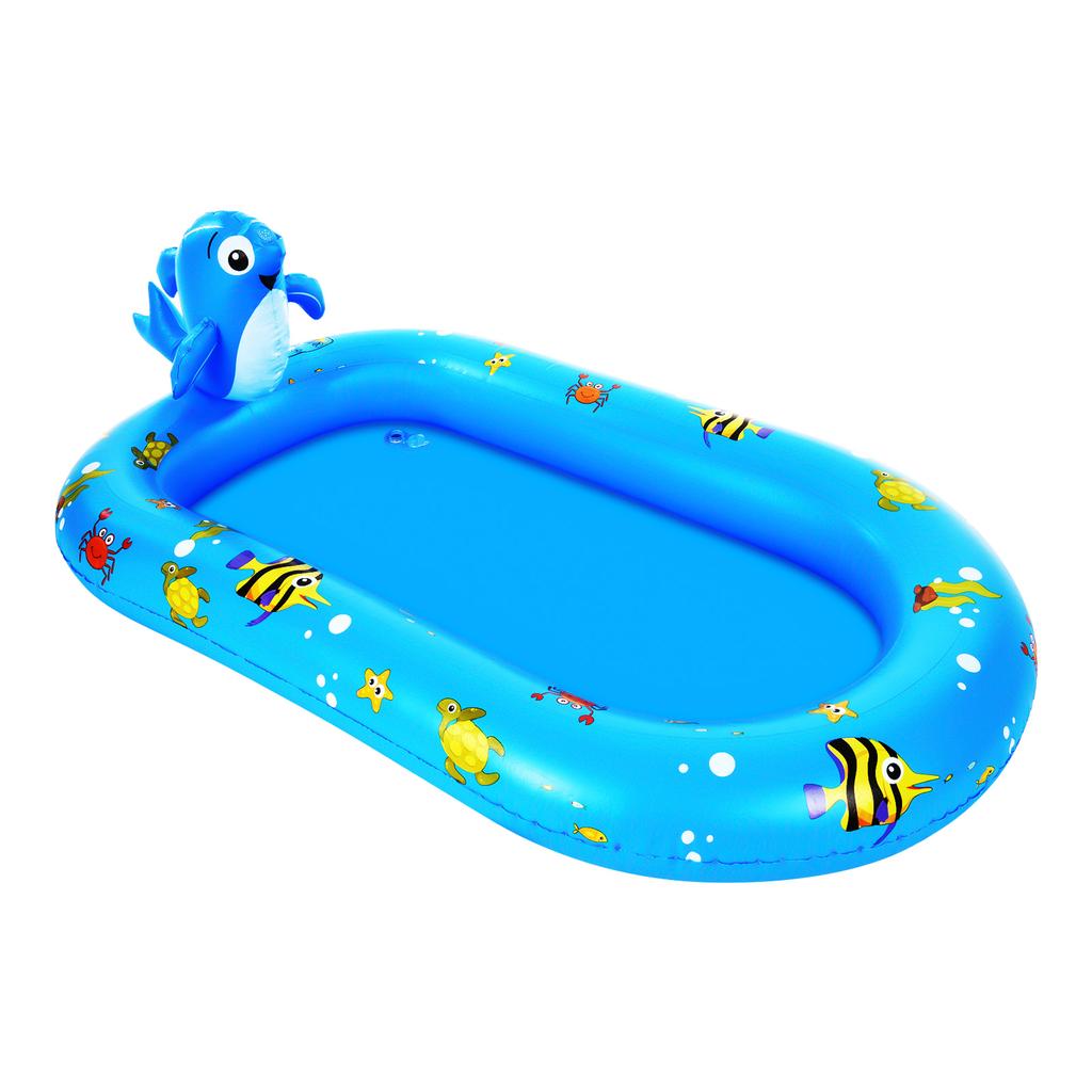 Guard for Kids, Large Inflatable Pool, Cute Shape, Thick Pool Water Mat, Outdoor Water Play Sprinkler Pad