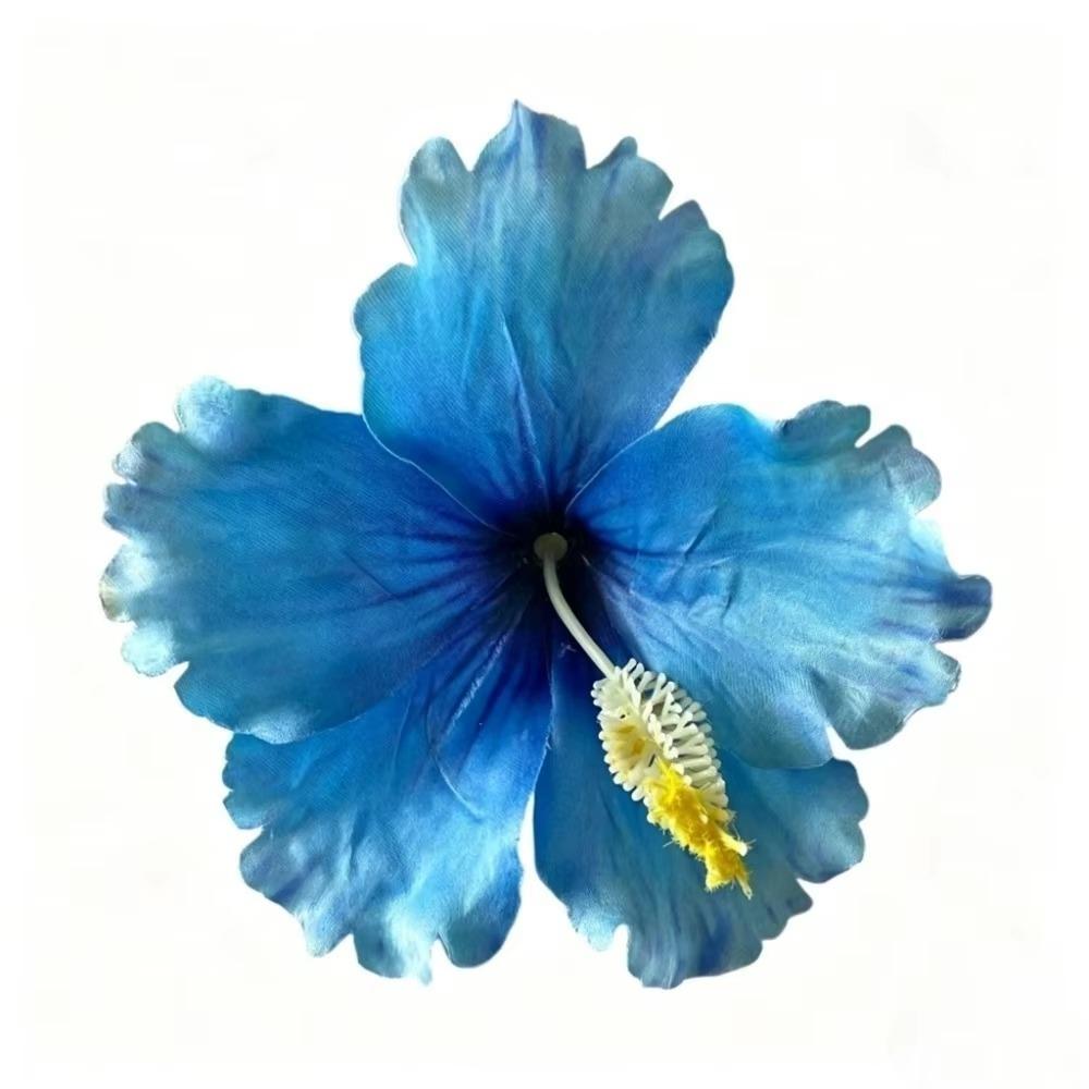Cloth Hibiscus Flower Hairpin Bangs Clip Bohemian Style Hair Clip Artificial Flower Hair Clip  Girl синий