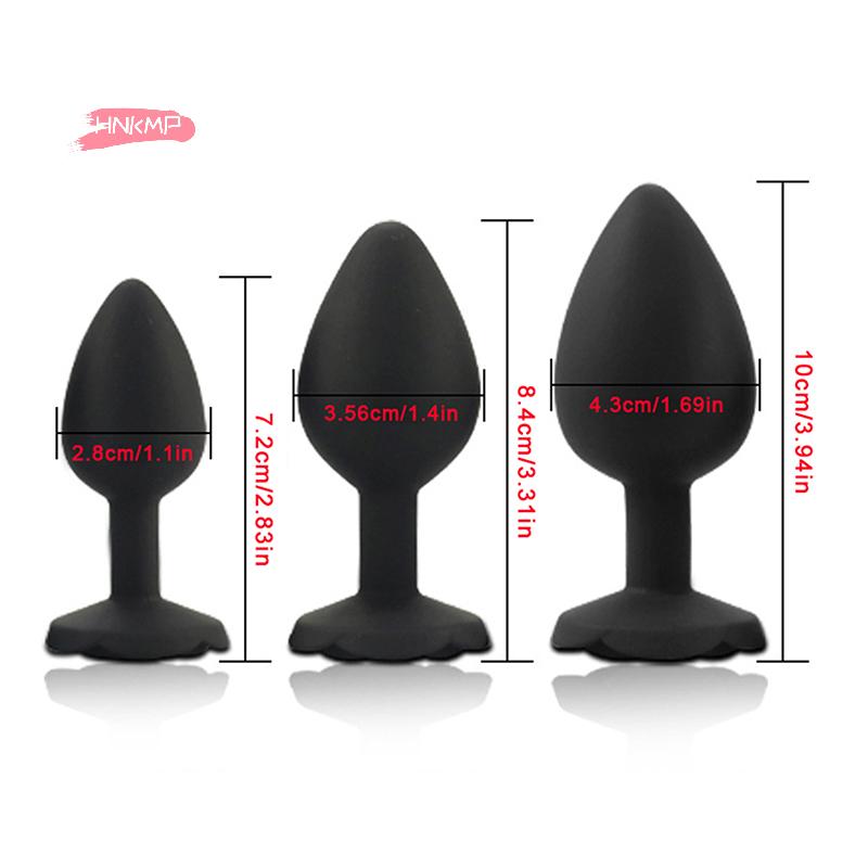 Soft Silicone Rose Flower Anal Plug Set 3 Sizes Beginner To Expert Butt Plug Anus Trainer for Couples Women Men Adult Sex Toys