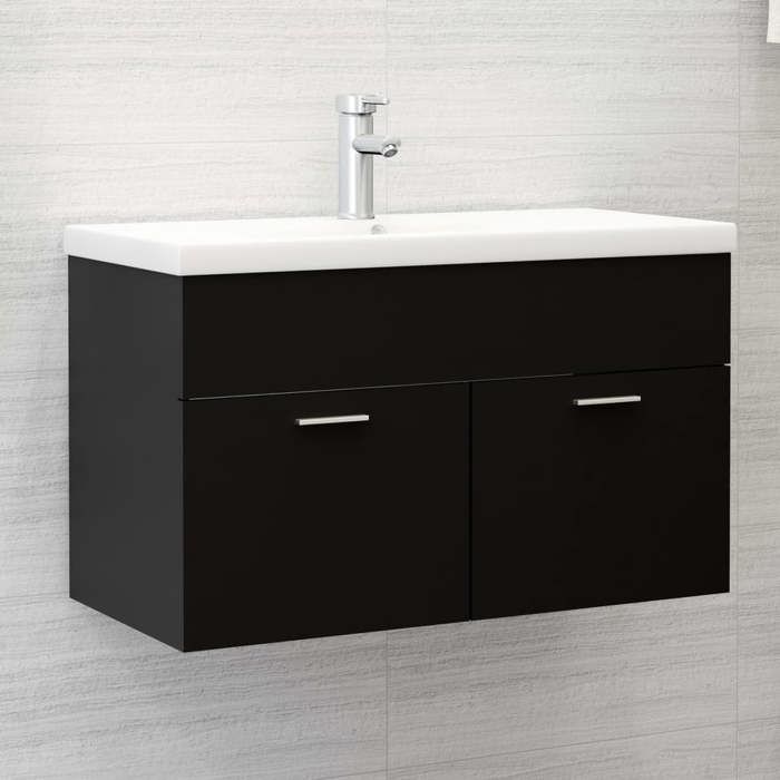 VidaXL Armoire d'Evier avec Lavabo Intégré Placard de Salle de Bain Armoire de Rangement Meuble de Rangement Toilette 3071280