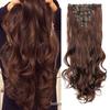 7-Piece European & American Long Curly Hair Extensions with 16 Clips