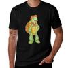 Franklin T-Shirt Kunstmuster Gedruckt Lässiges Oberteil