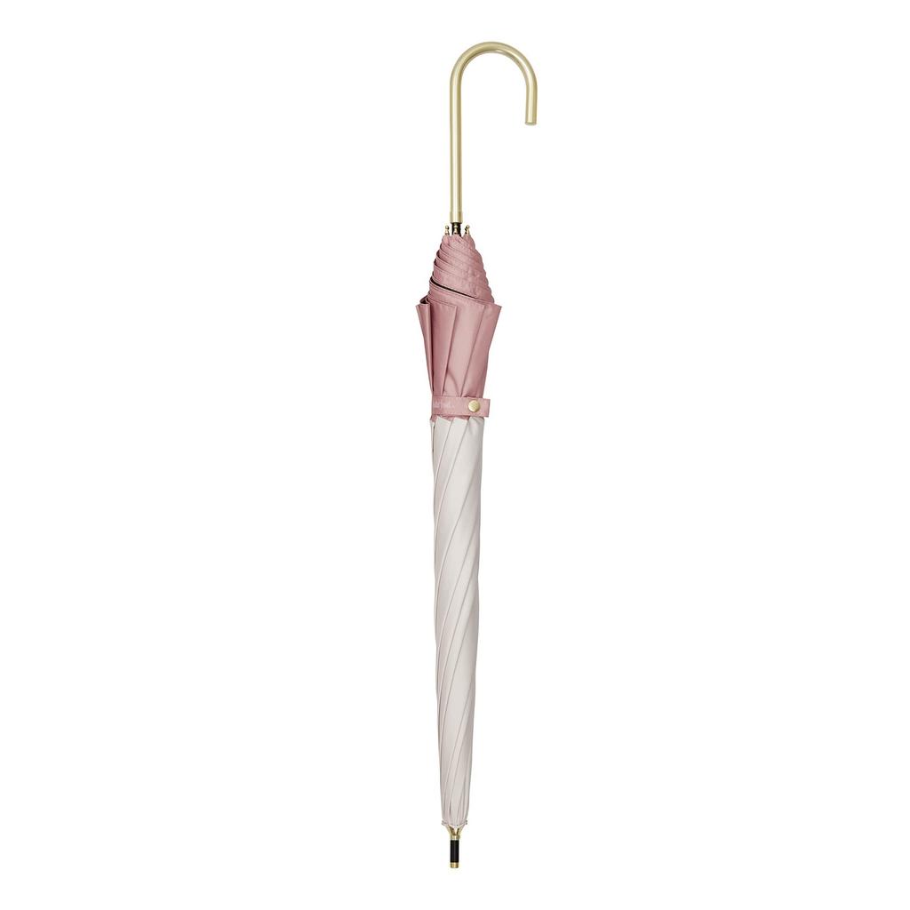 Waterfront Long Sun Slender UV Patchwork Pink X Stylish Gold UV Umbrella, Umbrella/Rain Umbrella, Handle, Blocking, Rose, 50cm, Handle, 99.9%