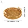 1Pc Plastic Tray Sundry Organizer Tray With Wooden Handle Desktop Decoration Storage Tray Jewelry Placement