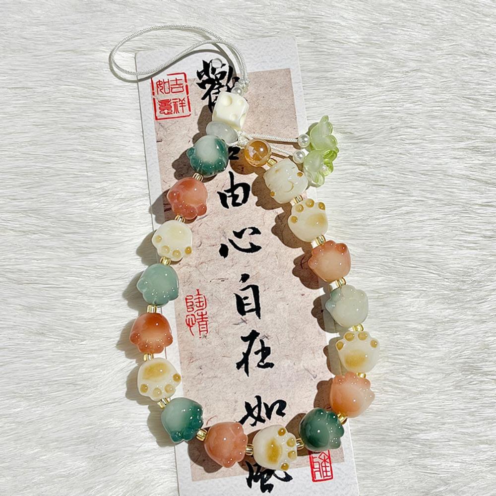 Bracelets Phone Lanyard Sweet Girls Beads Phone Chain Fashion Cell Phone Strap  Bag Pendant Style 1