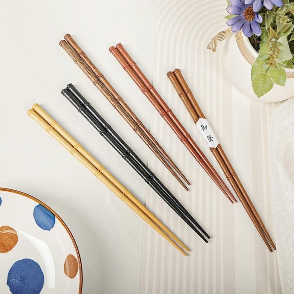 1 Par Hashis de Madeira de Cor Sólida Estilo Japonês Hashis Pontiagudos Hashis de Sushi de Alta Qualidade