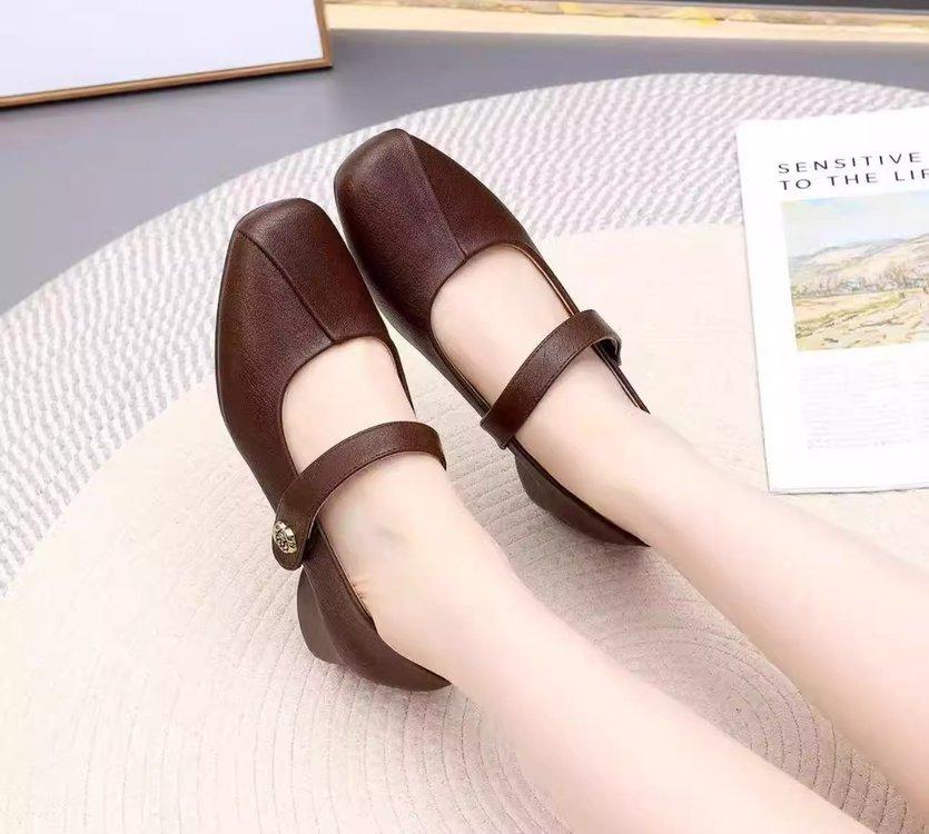 French Mary Jane shoes New autumn models with skirts Gentle small leather shoes Retro commuter shoes