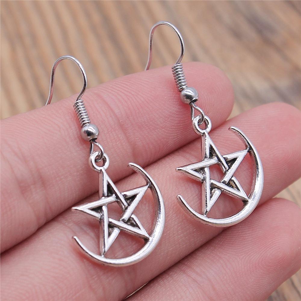 53 styles Inspired Jewellery Fashion Women Gifts Vintage Moon Sun Star Dangle Drop Earrings For Women Statement Wiccan Jewelry