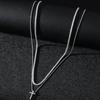 European & American Silver Double Layer Bead Cross Necklace - Minimalist Luxury Jewelry