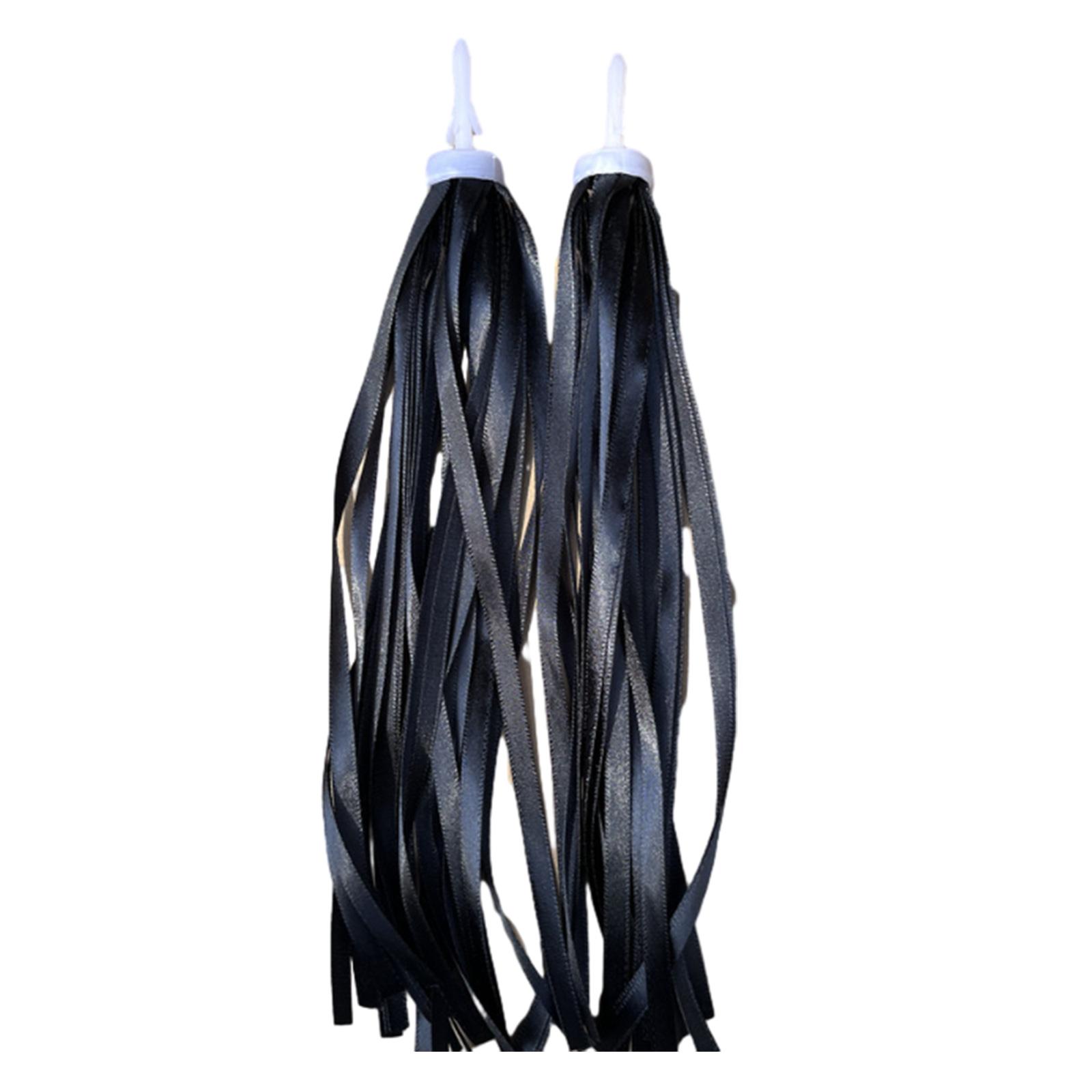 

1 пара кисточек на руль, кисточки для самоката, радужные для мальчиков и девочек, набор разноцветных лент для велосипеда, ленты на ручки велосипеда чёрный