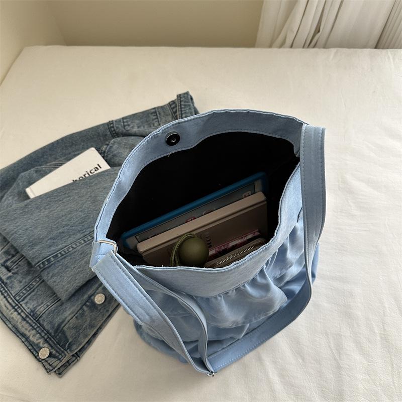 Sweet Casual Canvas Tote Bag Women Large Lace Trim Spring Summer  Sle Floral Bag Faionable Hand Lotus Leaf Edge Skirt Bag