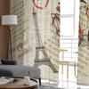 Paris Vintage Newspaper Sheer Curtain For Living Room Bedroom Voile Curtains For Window Organza Curtains Party Tulle Drapes