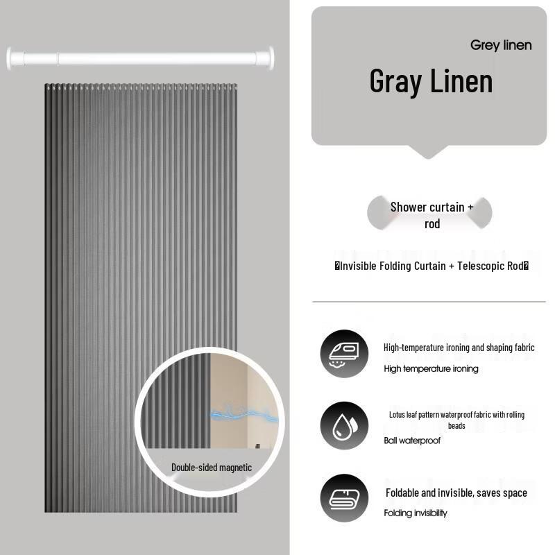 Xihe Folding Magnetic Shower Partition Curtain