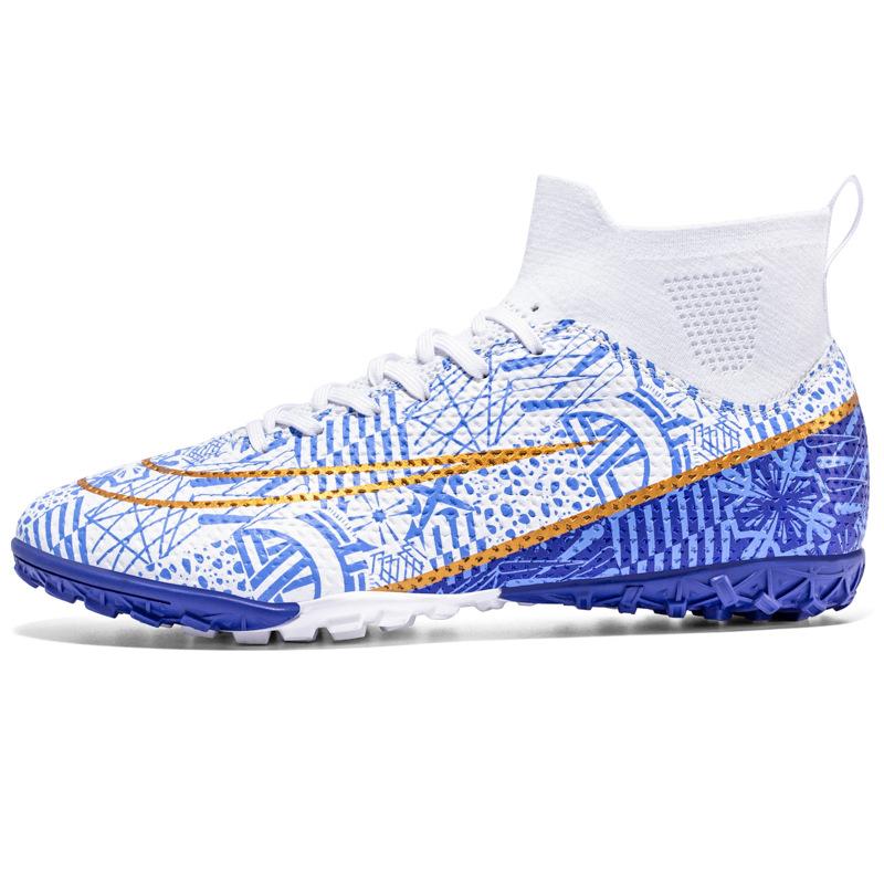 New World Cup Football Shoes Men's Mandarin Ducks Student Long Nails AG Broken Nails TF Children's Long Nails Sports Shoes High Top