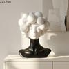 Creative Explosion Head Figures Ornaments Desk Decoration Minimalist Bubble Character Resins Sculpture Room Aesthetic Decor