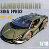 1/18 Lamborghini Sian New Energy Supercar Alloy Diecast Car Model Sound & Light Collection of Hobby Decorative Fine Ornaments